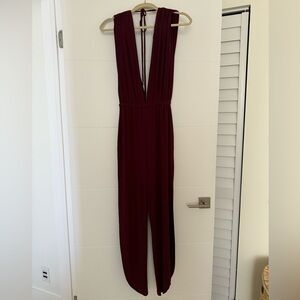 Dance & Marvel Burgundy Jumpsuit